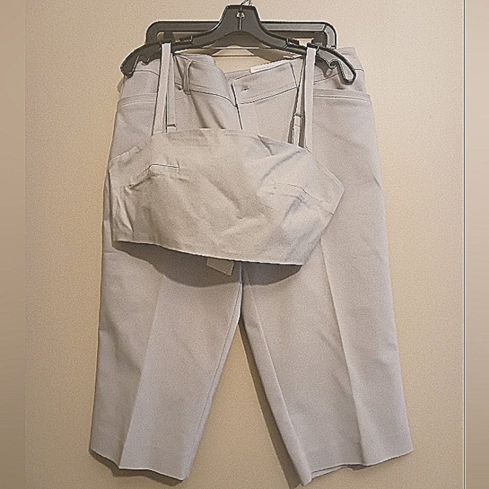 ZARA Grey Spaghetti Strap Crop Shirt - Picture 7 of 7